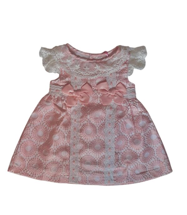 Ensemble Robe Bébé Dentelle Rose bébé - Image 2