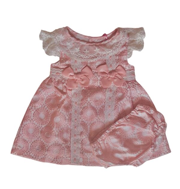 Ensemble Robe Bébé Dentelle Rose bébé